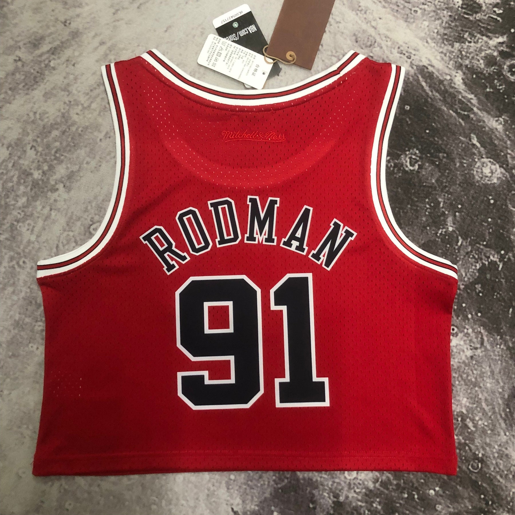 Regata Cropped Rodman Chicago Bulls Mitchell & Ness Hardwood Classics
