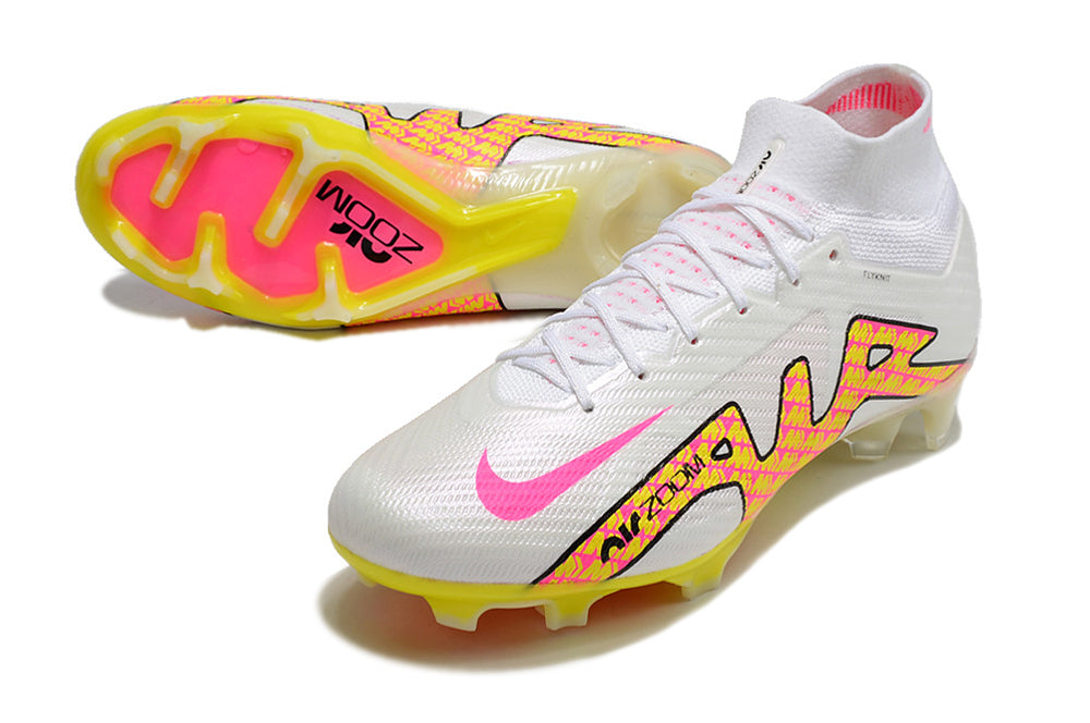 Nike Air Zoom Mercurial Superfly XV Elite Botinhas Branca Rosa
