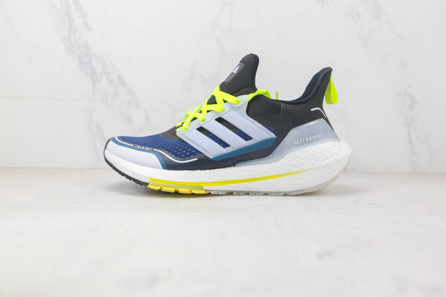 Tênis Adidas Ultra Boost 21 Navy White Yellow