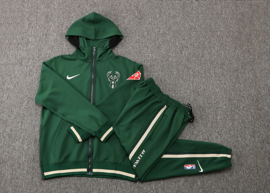 Conjunto Agasalho- Nike NBA Thermaflex - Milwaukee Bucks - 75 Anos