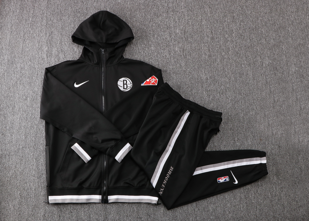 Conjunto Agasalho- Nike NBA Thermaflex - Brooklyn Nets - 75 Anos