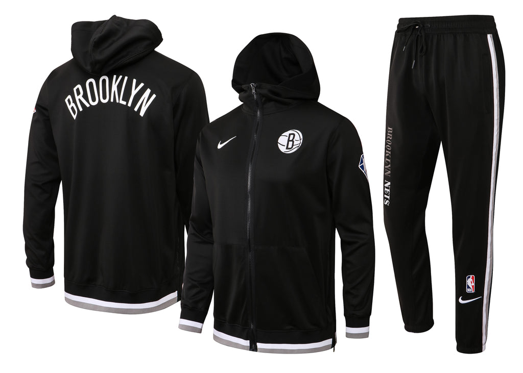 Conjunto Agasalho- Nike NBA Thermaflex - Brooklyn Nets - 75 Anos