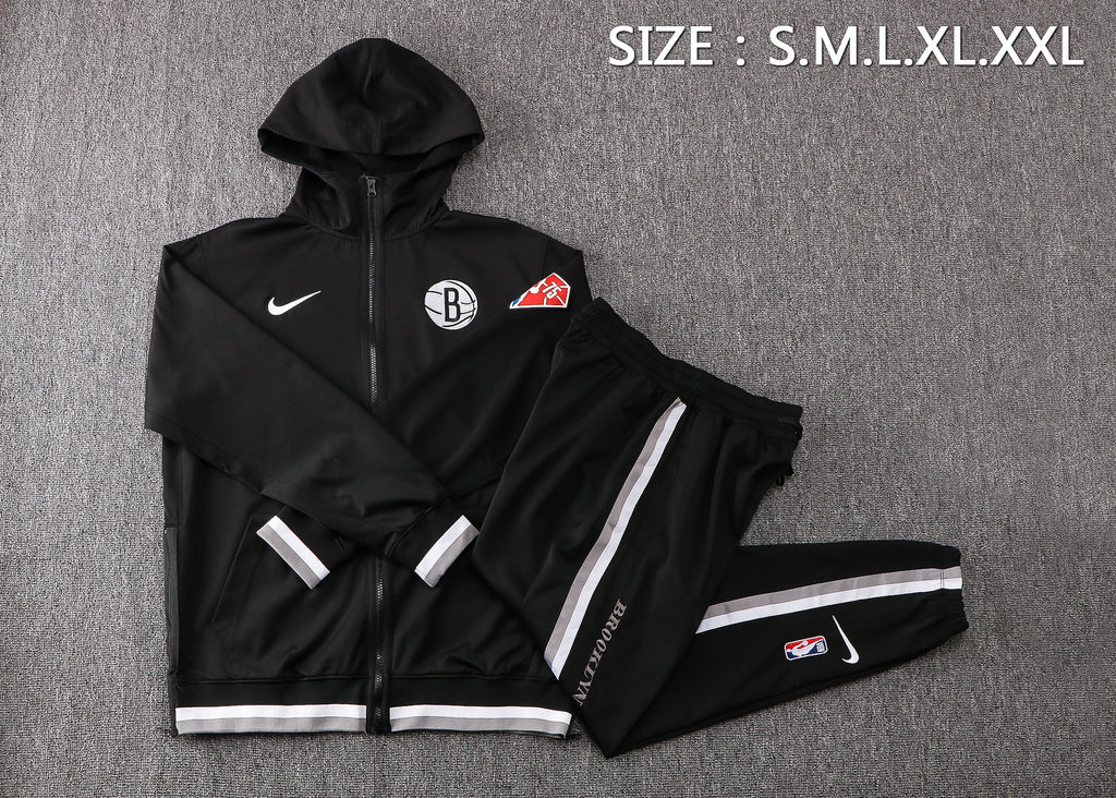Conjunto Agasalho- Nike NBA Thermaflex - Brooklyn Nets - 75 Anos