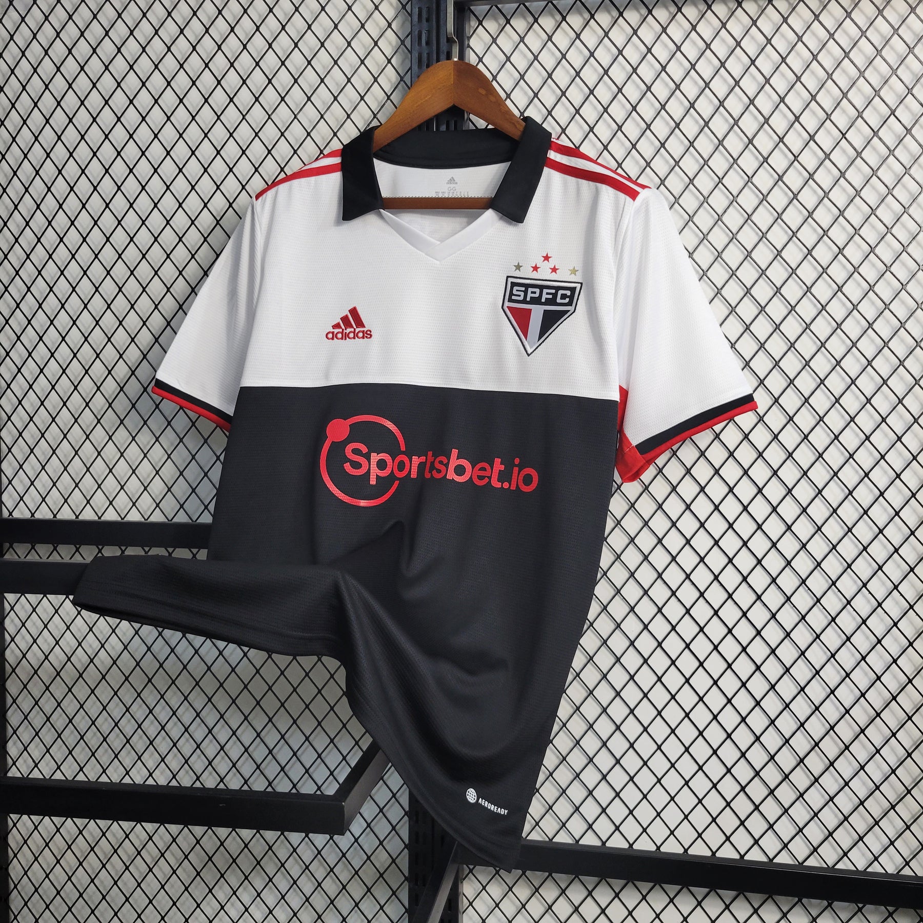 Camisa São Paulo III 22/23 Adidas - Branco e Preto