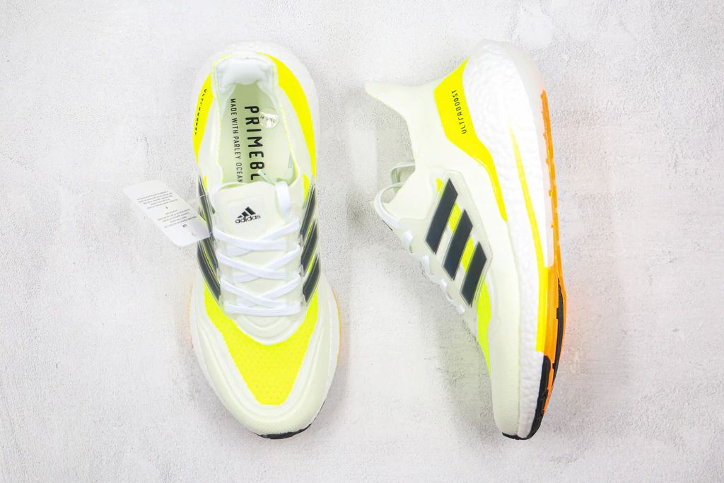 Tênis Adidas Ultra Boost 21 Solar Yellow White