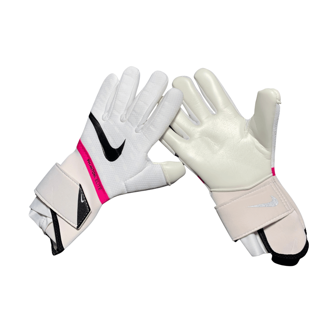 Luva de Goleiro Nike Phantom Elite Branco e Rosa