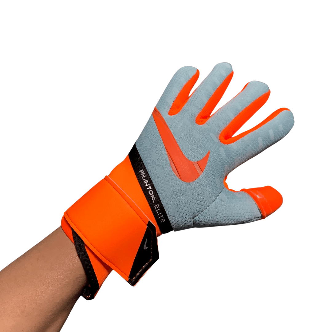 Luva de Goleiro Nike Phantom Elite Cinza e Laranja