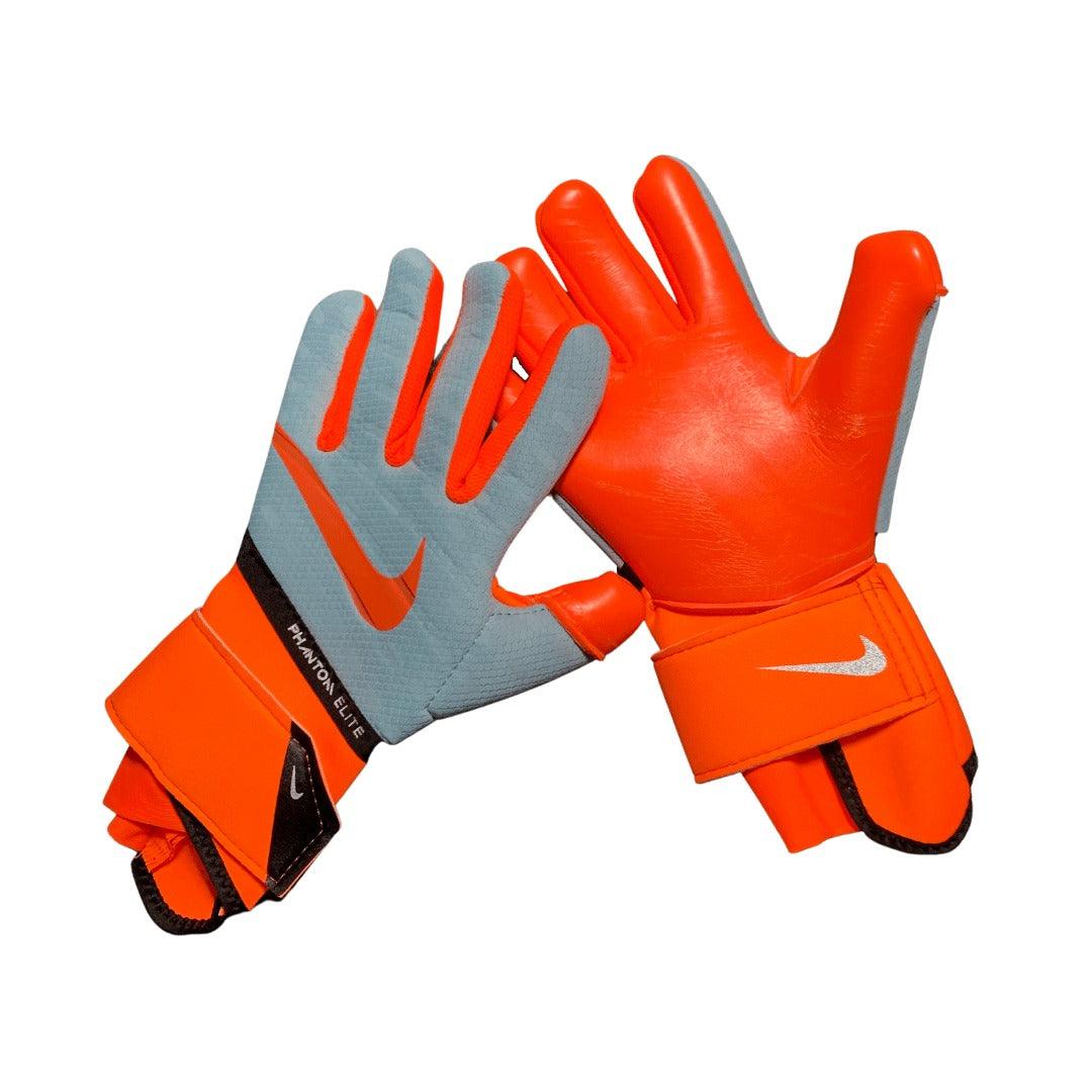 Luva de Goleiro Nike Phantom Elite Cinza e Laranja