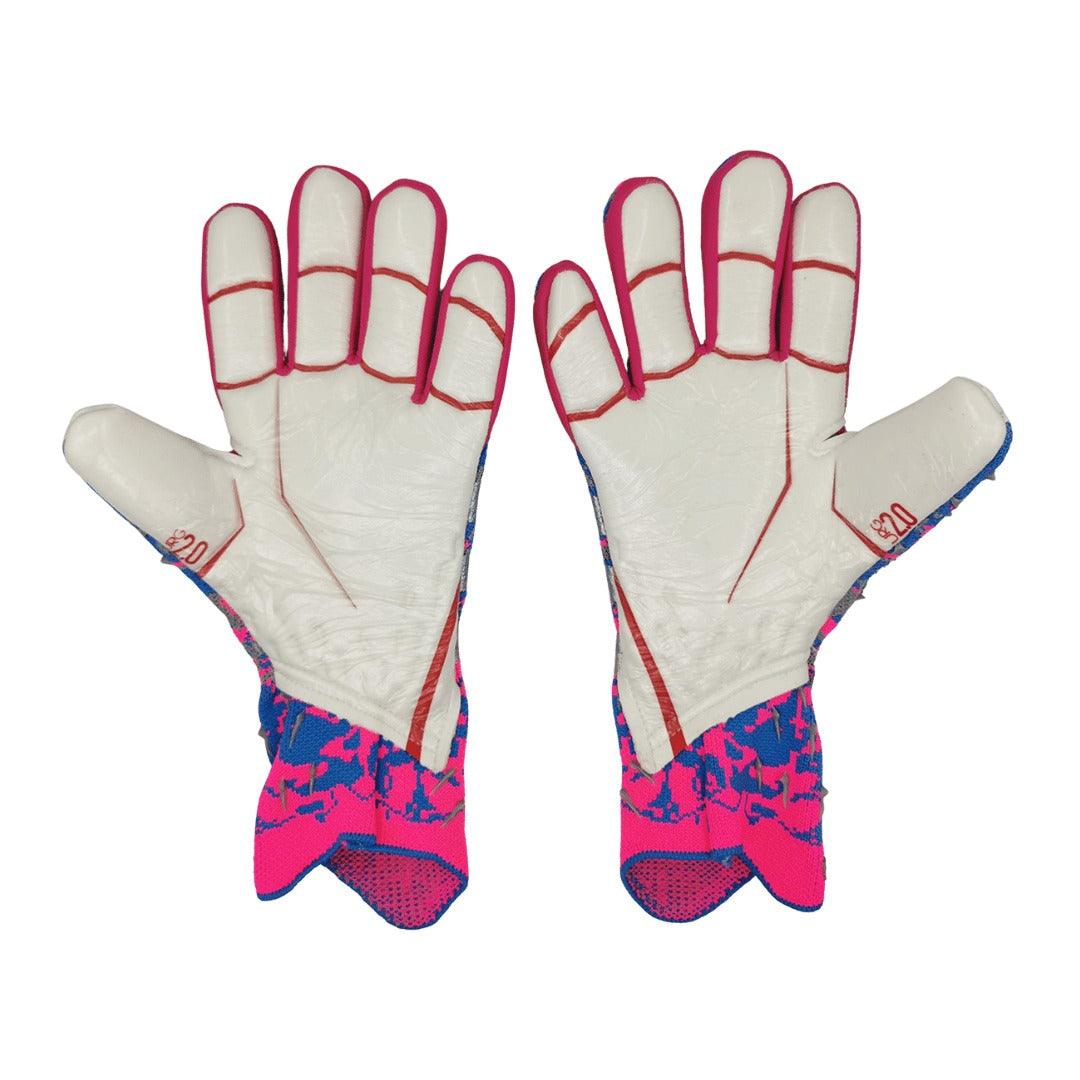 Luva de Goleiro Adidas Predator Freak Pro Rosa e Azul