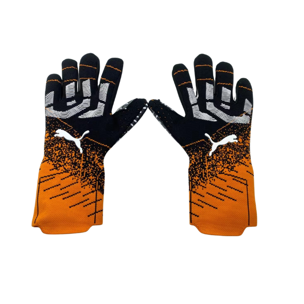 Luva de Goleiro Puma Future Z Preta e Laranja