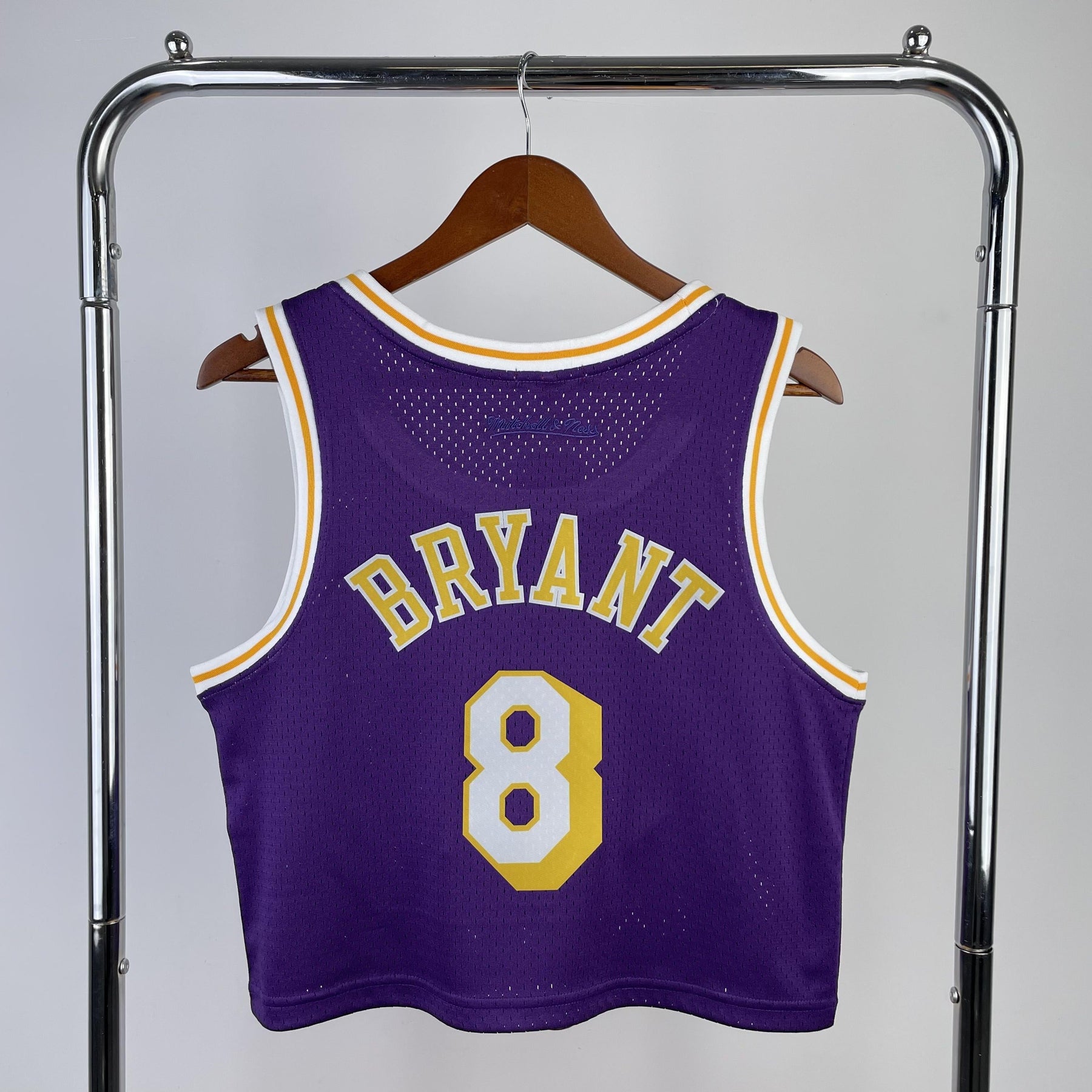Regata Cropped Kobe Bryant Los Angeles Lakers Mitchell & Ness Hardwood Classics Roxa