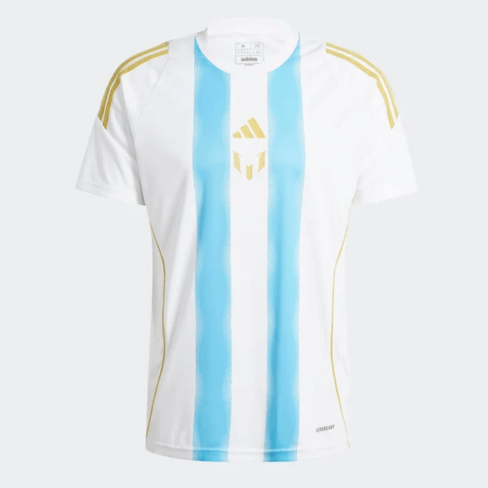 Camisa Adidas X Messi “Spark Gen10s” 2024/25 Torcedor Masculino - Branco/Azul Celeste