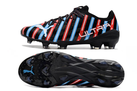 Puma Ultra Ultimate 1.4 Campo - Preto, Vermelho e Azul
