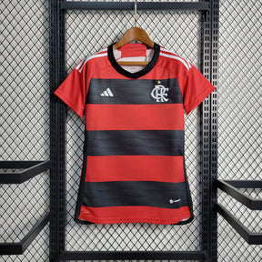 Camisa Feminina Flamengo 23/24 Adidas - Rubro Negro