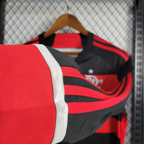 Camisa Flamengo Home 24/25 - Adidas Torcedor Manga Comprida