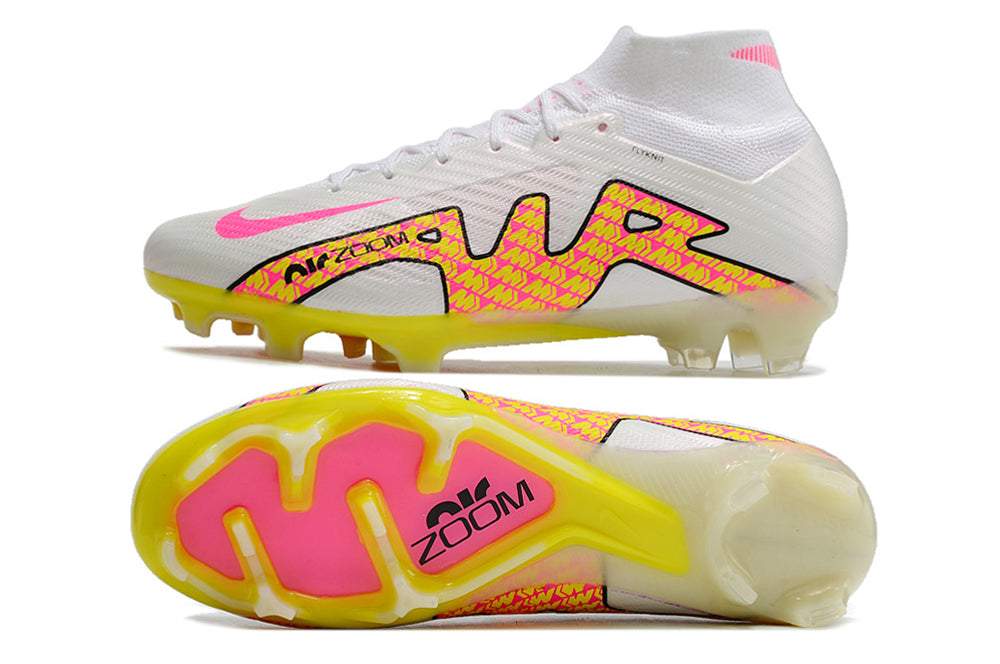 Nike Air Zoom Mercurial Superfly XV Elite Botinhas Branca Rosa