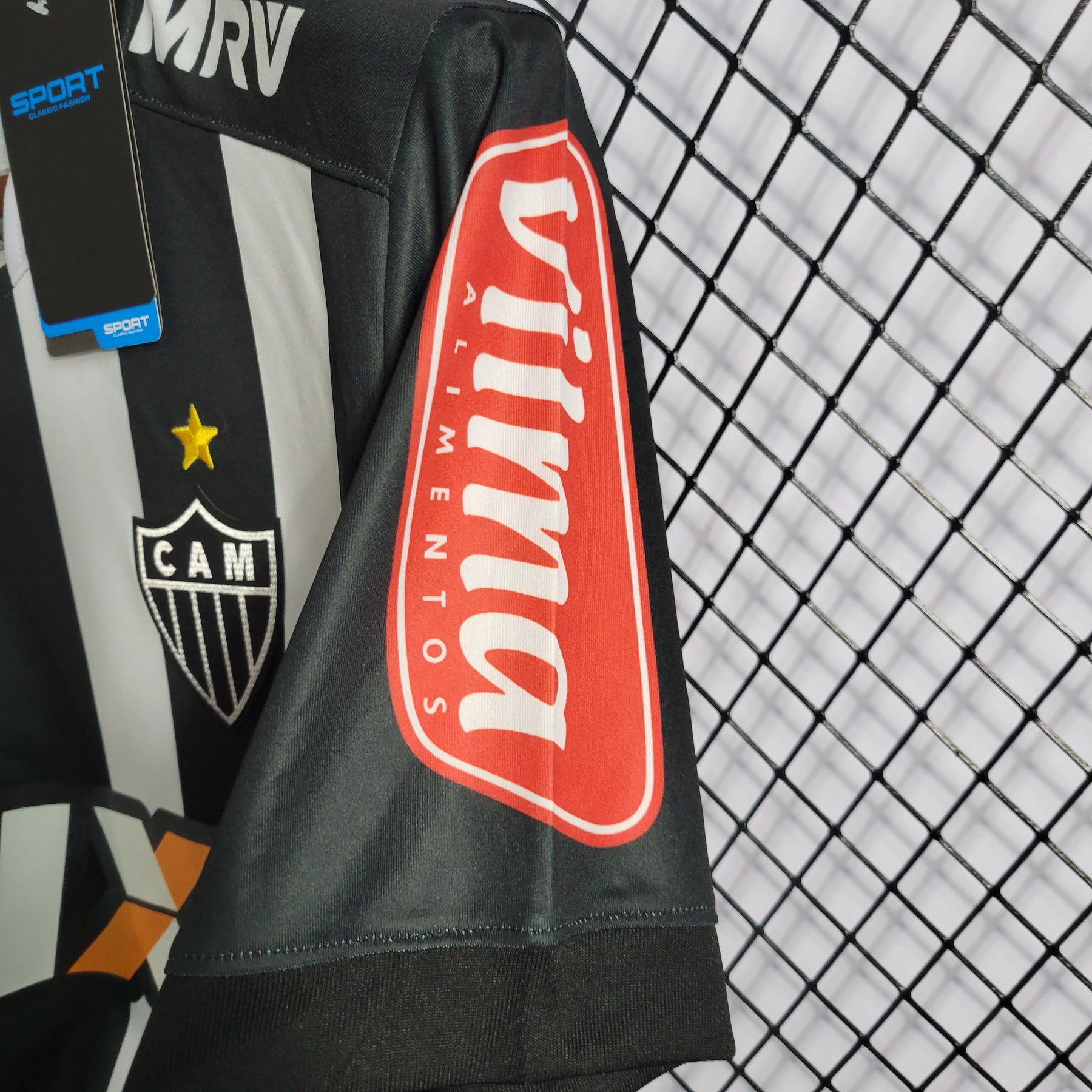 Camisa Atlético MG Retrô 20162017 Preta e Branca - Dry World