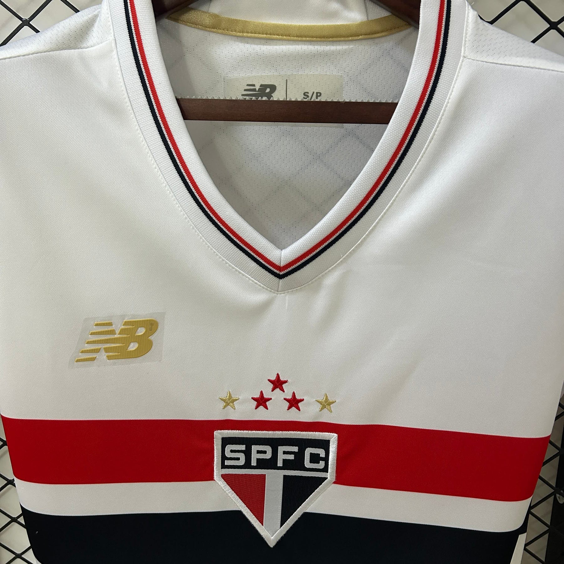 Camisa Feminina São Paulo I 22/23 New balance - Branco