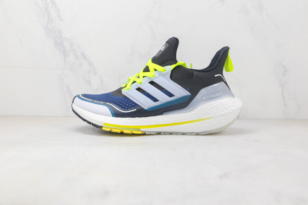 Tênis Adidas Ultra Boost 21 Navy White Yellow