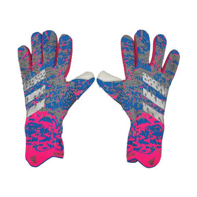 Luva de Goleiro Adidas Predator Freak Pro Rosa e Azul