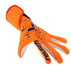 Luva de Goleiro Reusch Laranja e Azul