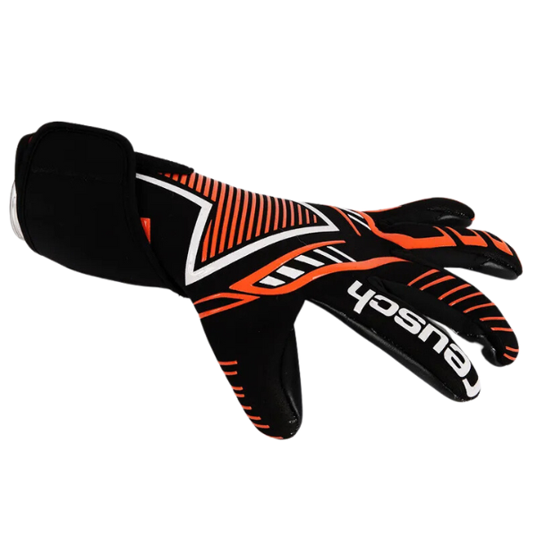 Luva de Goleiro Reusch Preta e Laranja