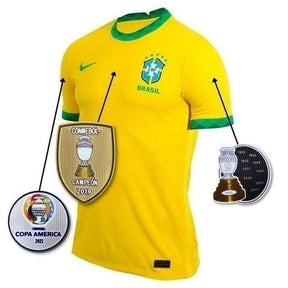 Camisa Seleção Brasil Campeão Copa América 21/22 - Amarelo