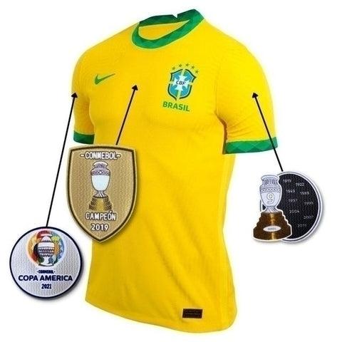 Camisa Seleção Brasil Campeão Copa América 21/22 - Amarelo