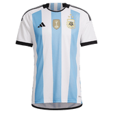 Camisa Seleção da Argentina I [Patch Copa do Mundo] 2022 Adidas - Azul e Branca