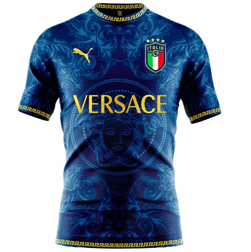 Camisa Seleção Itália x Versace - Puma - Azul